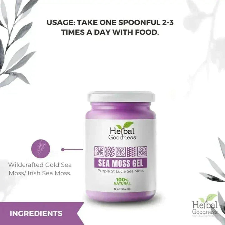 Sea Moss Gel 16 oz – Nutrient-Rich Superfood for Everyday Wellness – Herbal Goodness Gels Herbal Goodness 