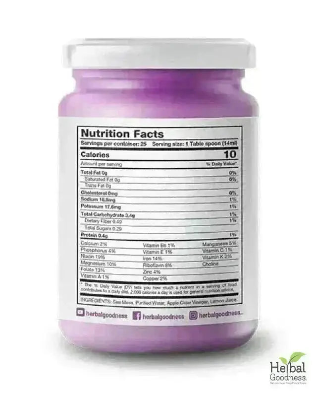 Sea Moss Gel 16 oz – Nutrient-Rich Superfood for Everyday Wellness Gels Herbal Goodness 