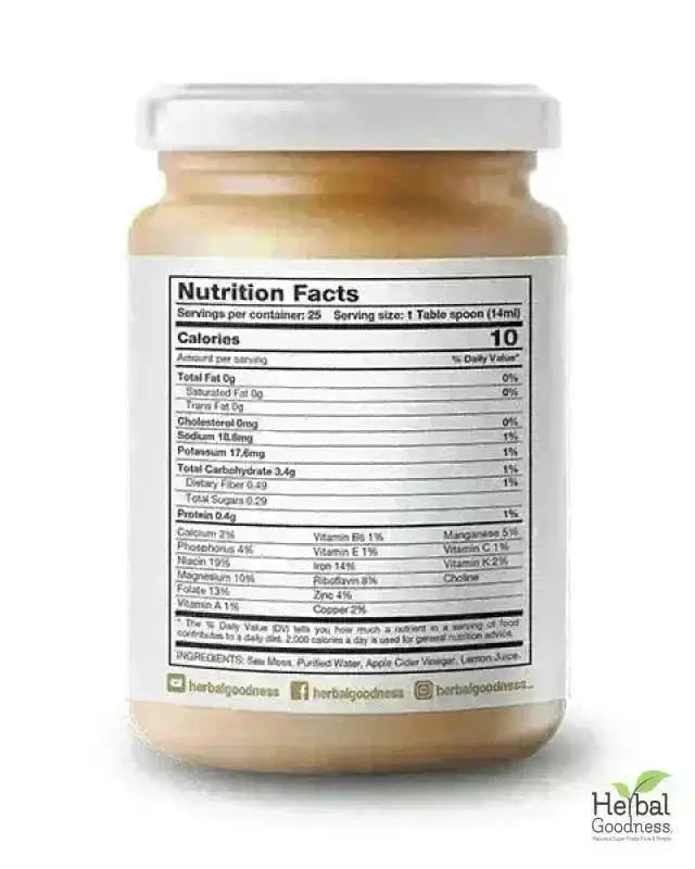 Sea Moss Gel 16 oz – Nutrient-Rich Superfood for Everyday Wellness Gels Herbal Goodness 