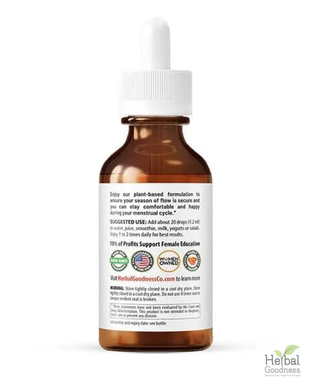 Secure in my Flow - 2fl.oz - Female Menstrual Support Liquid Extract Herbal Goodness 