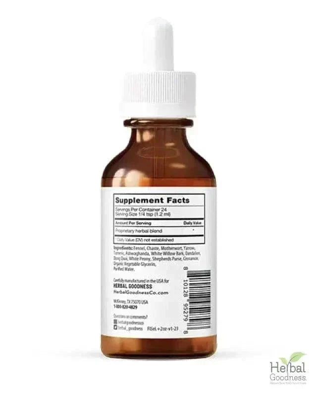 Secure in my Flow 2fl.oz - Plant Based - Dietary Supplement, Ensure Comfortable Menstrual Cycle. - Herbal Goodness Liquid Extract Herbal Goodness 