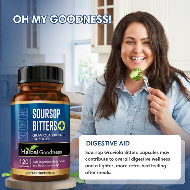 Soursop Bitters Graviola Extract_Capsules_120/1000mg - Herbal Goodness Capsules Herbal Goodness 