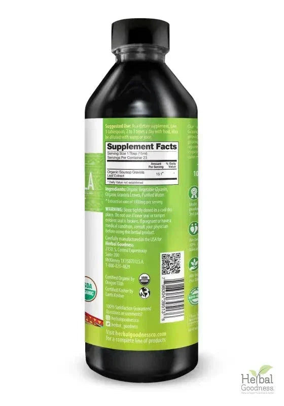 Soursop Leaf Graviola Extract - - Organic 15X Liquid Extract - Cell Renew & Immunity Liquid Extract Herbal Goodness 