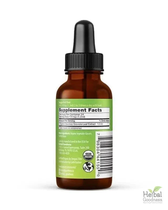 Soursop Leaf Graviola Extract - - Organic 15X Liquid Extract - Cell Renew & Immunity Liquid Extract Herbal Goodness 