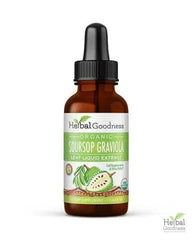 Soursop Leaf Graviola Extract - Organic Liquid - 15X Strength - Immunity & Relaxation - Herbal Goodness