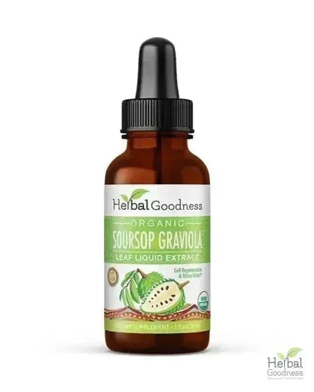 Soursop Leaf Graviola Extract - Organic Liquid - Herbal Goodness Liquid Extract Herbal Goodness 1oz 
