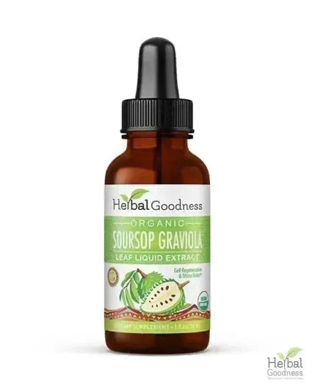 Soursop Leaf Graviola Extract - Organic Liquid - Herbal Goodness Liquid Extract Herbal Goodness 1oz 