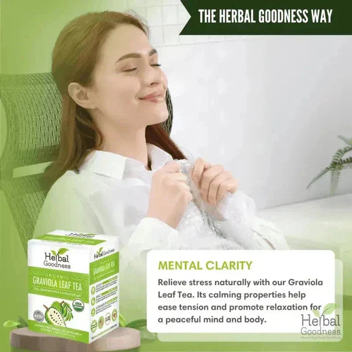 Soursop Leaf Tea Graviola Leaves - Organic 24/2g Tea Bags - Immunity & Cell Renew Tea & Infusions Herbal Goodness 