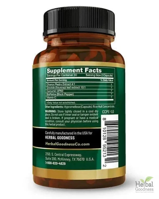 Stone Breaker Chanca Piedra - Capsules 10X Extract 60/600mg - Kidney Health Capsules Herbal Goodness 