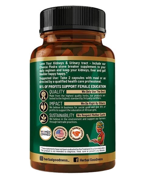 Stone Breaker Chanca Piedra - Capsules 10X Extract 60/600mg - Kidney Health Capsules Herbal Goodness 