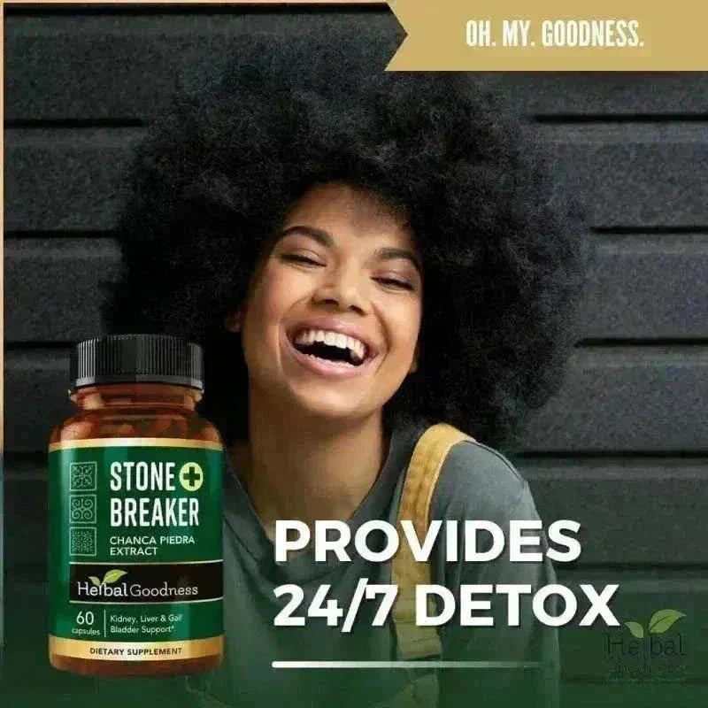 Stone Breaker Chanca Piedra - Capsules 10X Extract 60/600mg - Kidney Health Capsules Herbal Goodness 