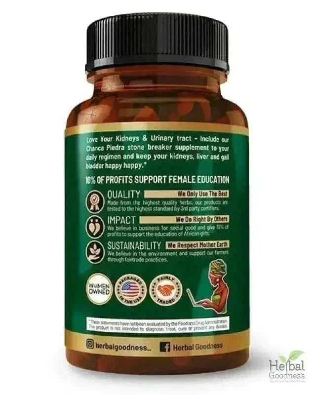 Stone Breaker Plus | Chanca Piedra Extract Capsules - 60/600mg Capsules Herbal Goodness 