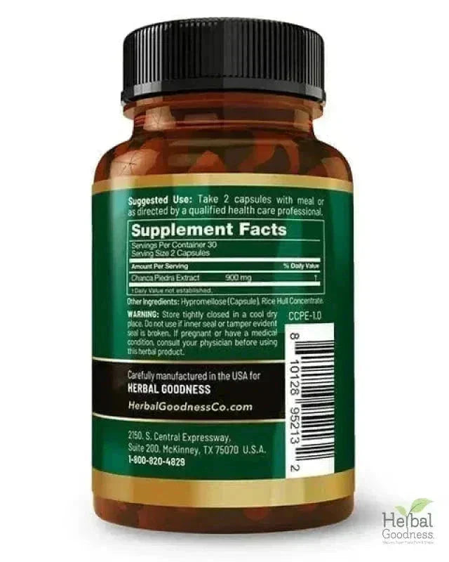 Stone Breaker Plus | Chanca Piedra Extract Capsules - 60/600mg by Herbal Goodness Capsules Herbal Goodness 