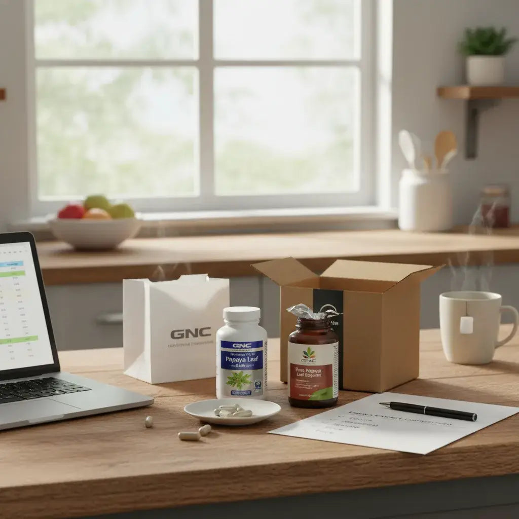 papaya leaf extract label example