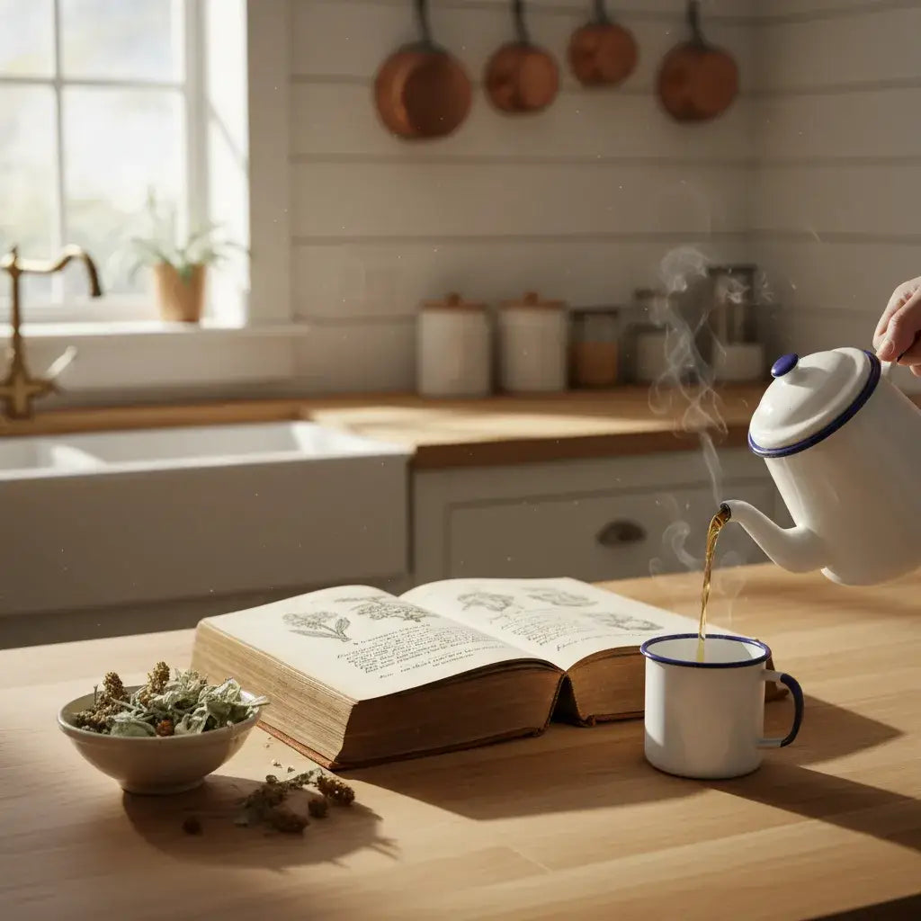 mullein tea preparation steam infusion