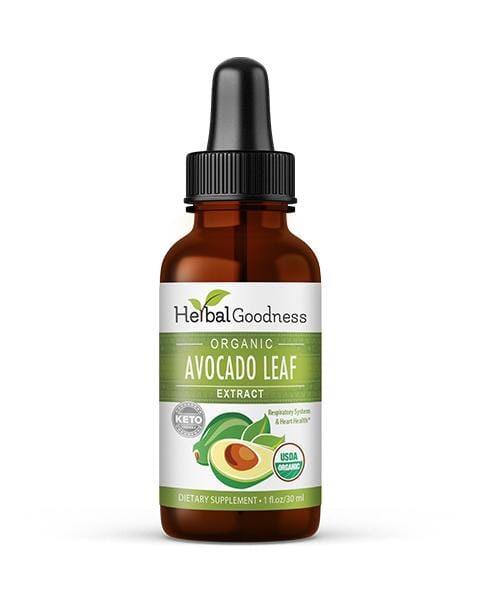 Avocado Leaf Extract - Organic - Liquid 12oz - Bone health & Immune support - Herbal Goodness Liquid Extract Herbal Goodness 1oz 