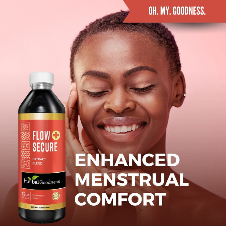 Flow Secure Plus - Liquid 12oz - Female Health Support - Herbal Goodness Liquid Extract Herbal Goodness 