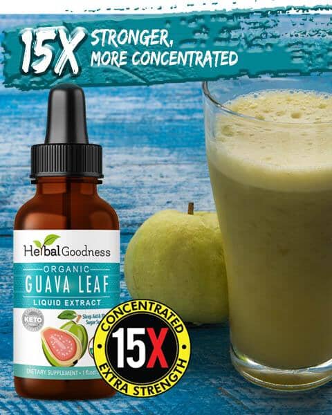 Guava Leaf Extract - Organic - Liquid 12oz - Sleep & Relaxation - Herbal Goodness Liquid Extract Herbal Goodness 