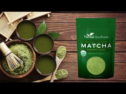 Matcha Green Tea Powder - Organic, Japanese Ceremonial 4oz - Energy & Vitality - Herbal Goodness