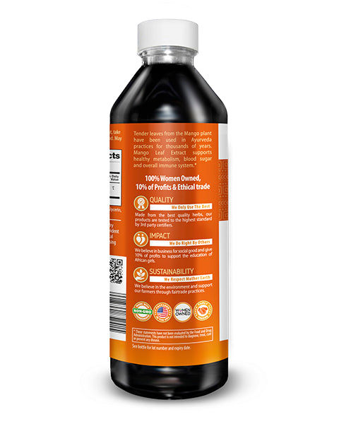 Mango Leaf Liquid - Organic 12 oz - Metabolism, Gut & Immunity - Herbal Goodness Liquid Extract Herbal Goodness 