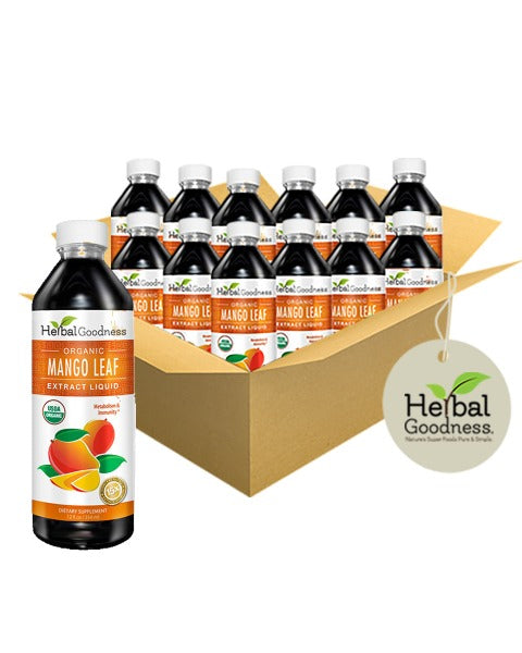 Mango Leaf Liquid - Organic 12 oz - Metabolism, Gut & Immunity - Herbal Goodness Liquid Extract Herbal Goodness Buy Case 12 - 10% Off 