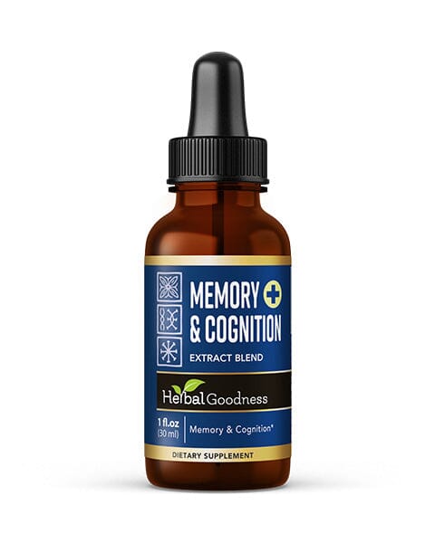 Memory and Cognition Liquid Extract - Clarity Support, Performance Support, Mental Boost - Herbal Goodness Liquid Extract Herbal Goodness 1 oz 