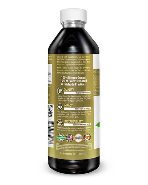 Olive Leaf Extract Liquid 15x - 16 oz - Healthy Heart Function & Immune Support - Herbal Goodness Liquid Extract Herbal Goodness 