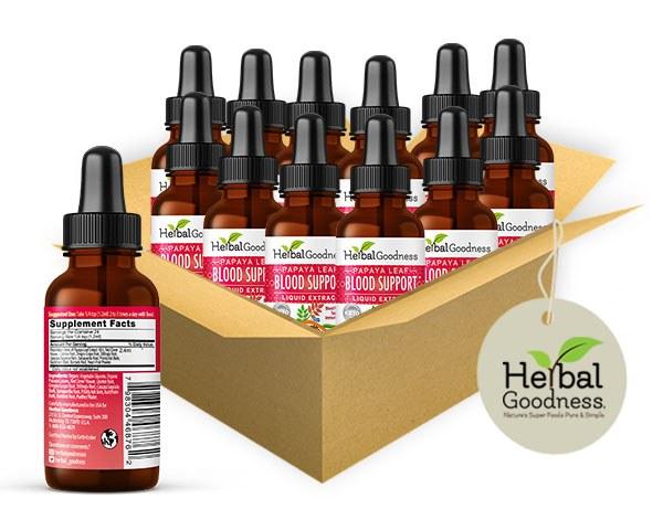 Papaya Liquid Extract Blood Support - 1oz - Healthy Platelets - Herbal Goodness Liquid Extract Herbal Goodness Case (12) - 10% Off 