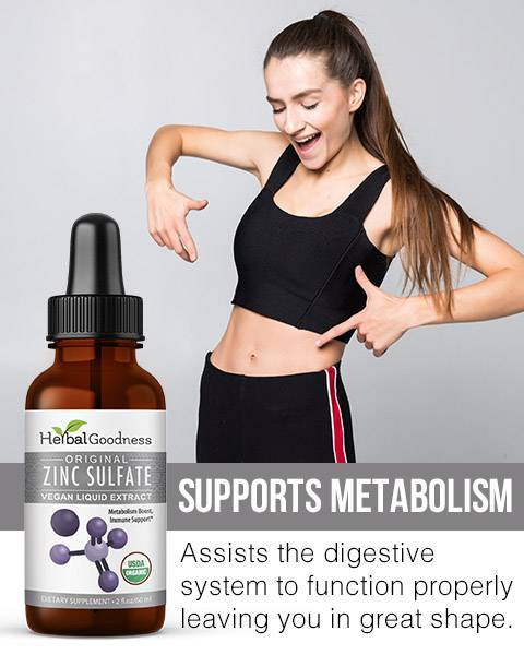Zinc Sulfate Liquid Extract - 2oz - Immune System & Digestion - Herbal Goodness Liquid Extract Herbal Goodness 
